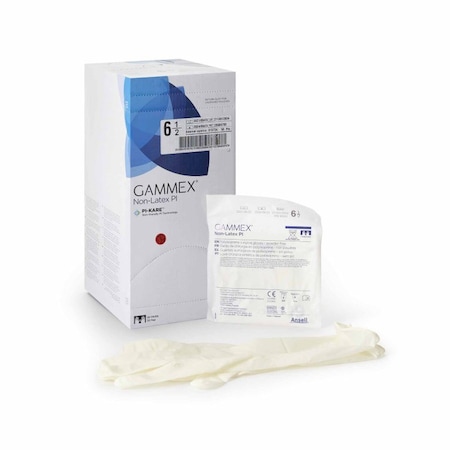 Gammex Non-Latex Pi Disposable Gloves, Polyisoprene, Powder-Free, 6 1/2, 200 PK, White 20685765